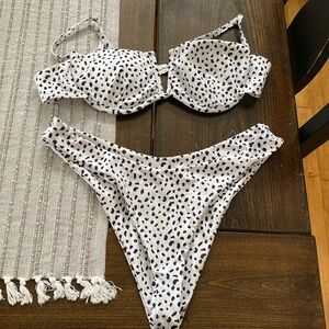 White and black bikini